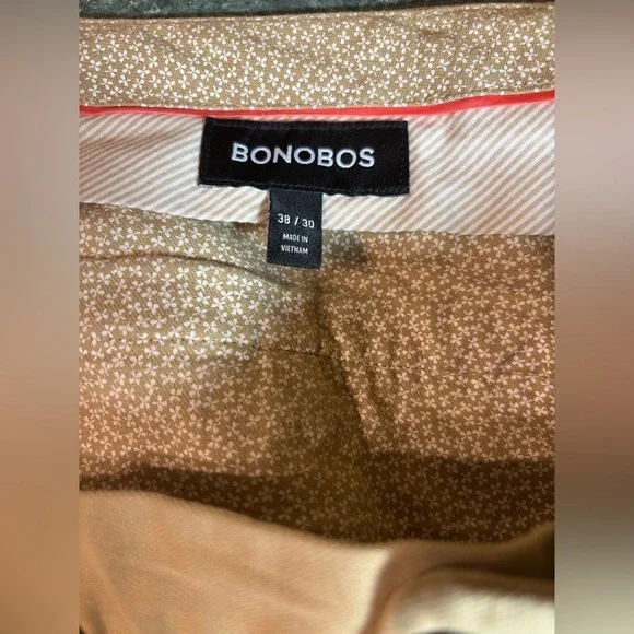 Bonobos Men’s Athletic Fit Chino Pants Tan Khaki Stretch Cotton 38x30 - Picture 7 of 7